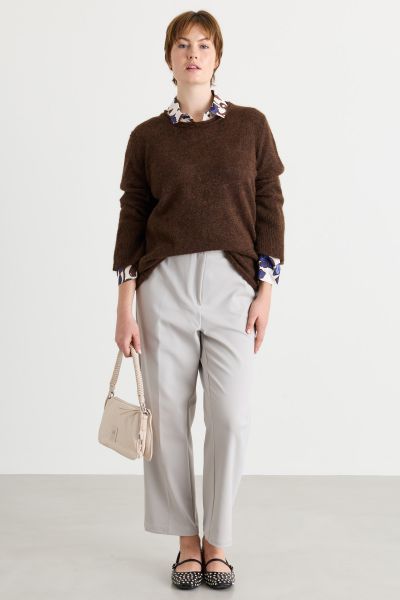 Bell-sleeve jumper - Brown