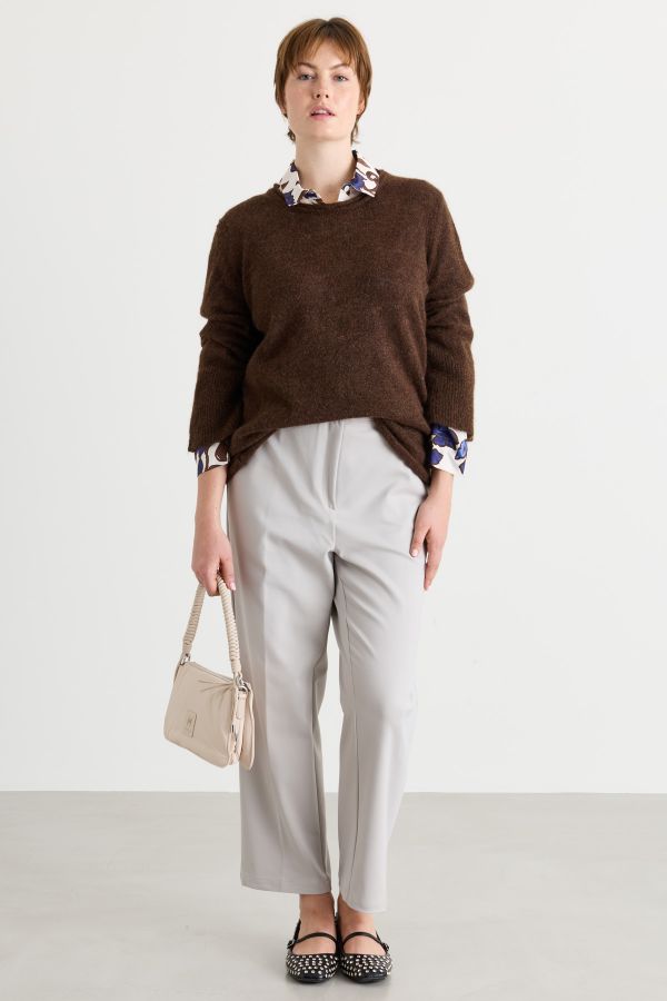 Bell-sleeve jumper - Brown