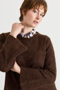 Bell-sleeve jumper - Brown