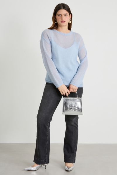 Alpaca and mohair sweater - Pastel Light Blue