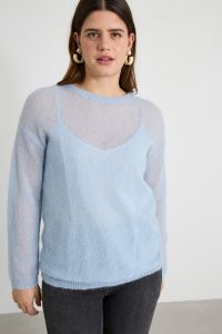 Alpaca and mohair sweater - Pastel Light Blue Alpaca and mohair sweater - Pastel Light Blue