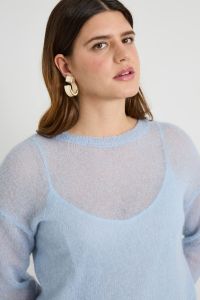 Alpaca and mohair sweater - Pastel Light Blue Alpaca and mohair sweater - Pastel Light Blue