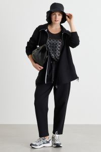 Funnel-neck sweatshirt - Black