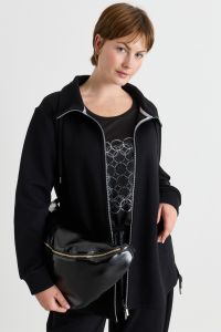 Funnel-neck sweatshirt - Black