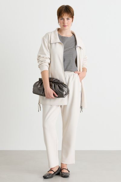 Funnel-neck sweatshirt - White