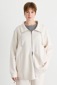 Funnel-neck sweatshirt - White Funnel-neck sweatshirt - White