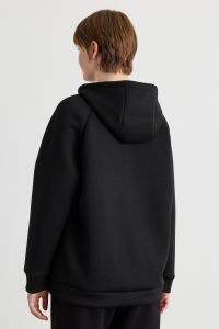 Glossy-print hoodie - Black Glossy-print hoodie - Black