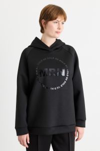 Glossy-print hoodie - Black Glossy-print hoodie - Black