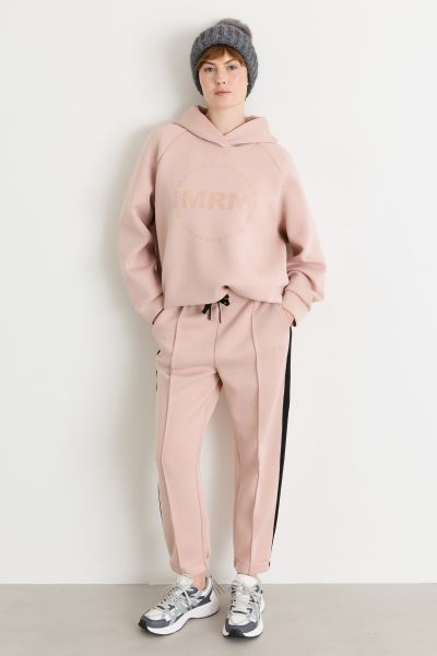 Glossy-print hoodie - Pink