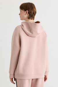 Glossy-print hoodie - Pink