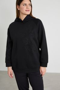 Embroidered sweatshirt - Black