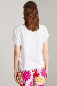 Bi-material T-shirt - White Bi-material T-shirt - White
