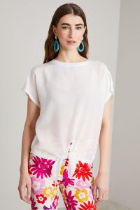 Bi-material T-shirt - White Bi-material T-shirt - White