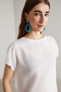 Bi-material T-shirt - White Bi-material T-shirt - White