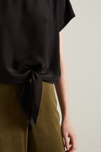 Bi-material T-shirt - Black