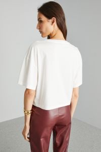 Boxy fit cotton T-shirt - White