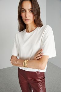 Boxy fit cotton T-shirt - White