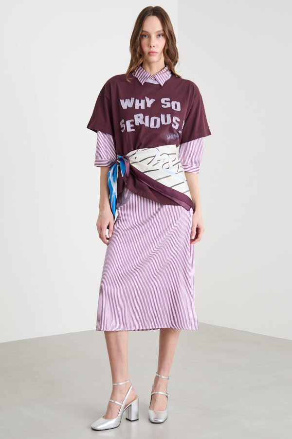 Appliqué T-shirt - Bordeaux