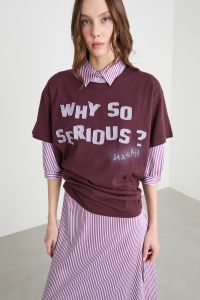Appliqué T-shirt - Bordeaux