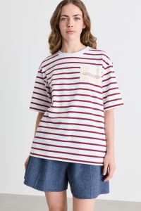 Appliqué T-shirt - White Bordeaux