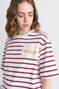 Appliqué T-shirt - White Bordeaux