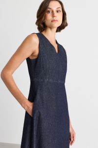 A-line Pocket Dress - Blue