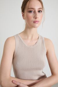 Rib-knit top - Sand