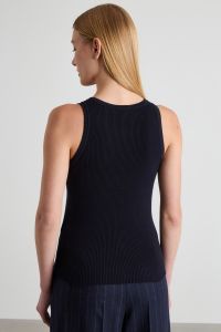 Rib-knit top - Blue