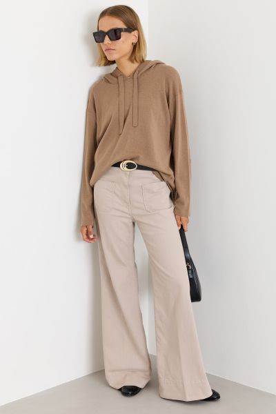 Hooded jumper - Camel