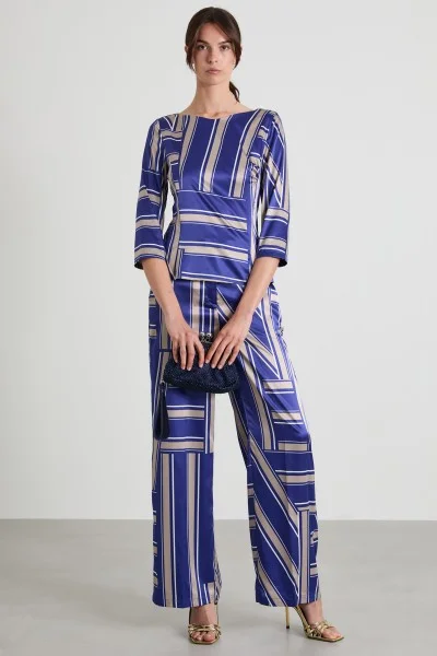 Блузка из сатина - bluette geometric