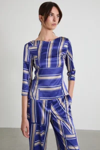 Блузка из сатина - bluette geometric Блузка из сатина - bluette geometric
