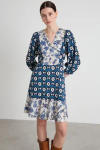 Платье из хлопкового джерси - Светло-синий Платье из хлопкового джерси - Светло-синий