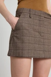 Мини-юбка из фланели - коричневый Мини-юбка из фланели - коричневый